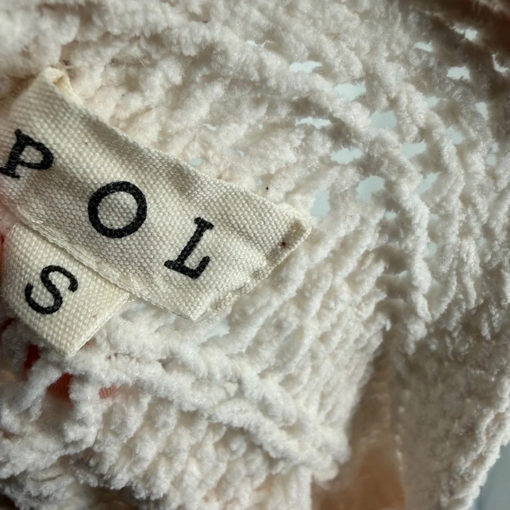 POL Small Oversized Cropped Chunky Knit Cardigan |‎ Cozy Boho Layer